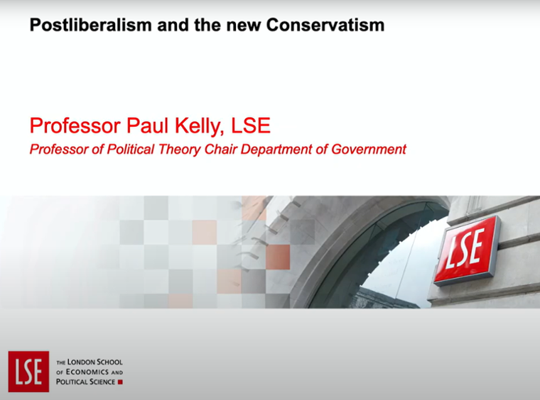 Séminaire du 22/11/2024 - en présence de Paul Kelly- Liberalism and Conservatism at a Crossroads: Exploring the Notion of Society and the Individual (19th-21st centuries)